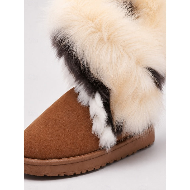 Ramona | Zimowe Buty z Puszystym Wykończeniem