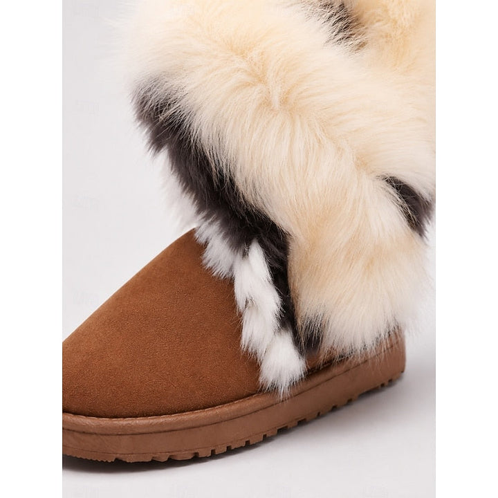 Ramona | Zimowe Buty z Puszystym Wykończeniem