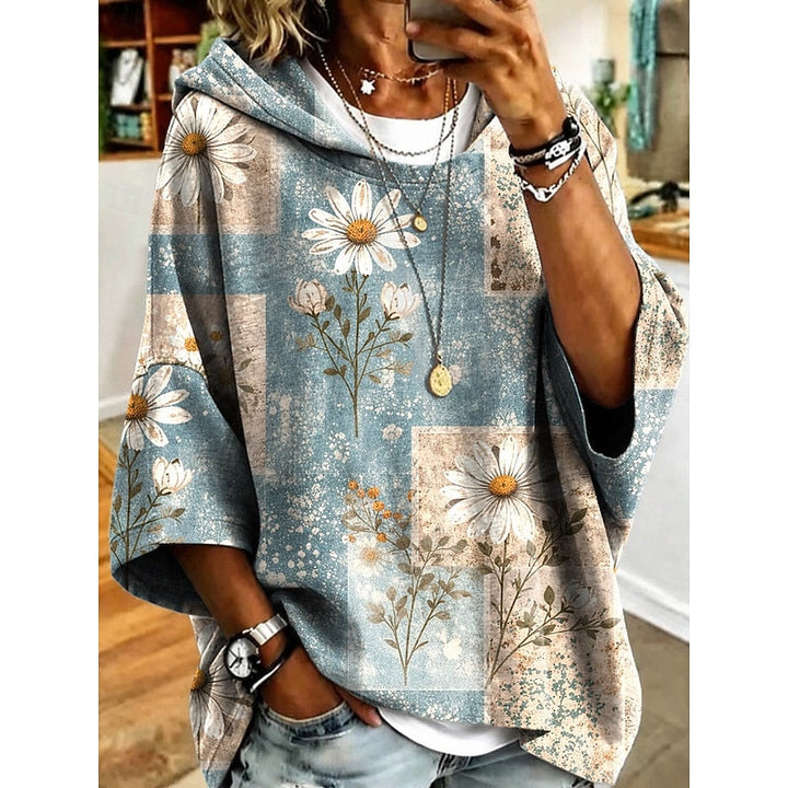 Roberta | Kwiatowy Hoodie z Kapturem