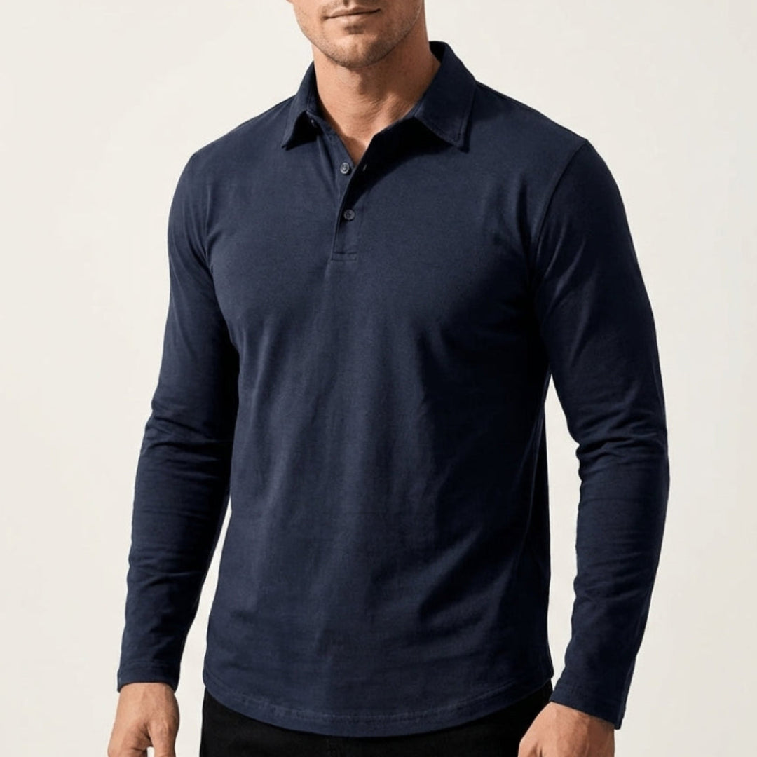 Andrei | Casualna Polo z Długim Rękawem i Kołnierzykiem