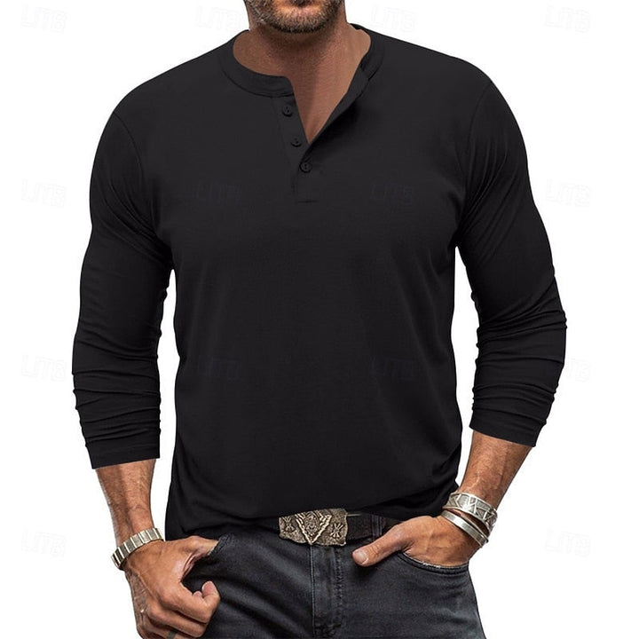 Sheldon | Klasyczny longsleeve Henley