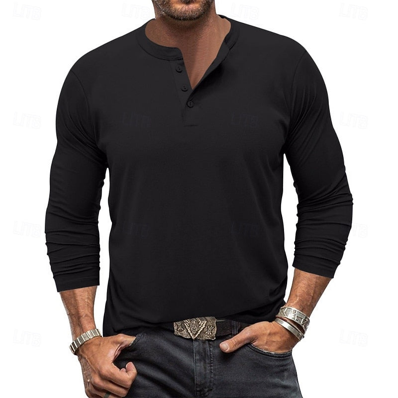 Sheldon | Klasyczny longsleeve Henley