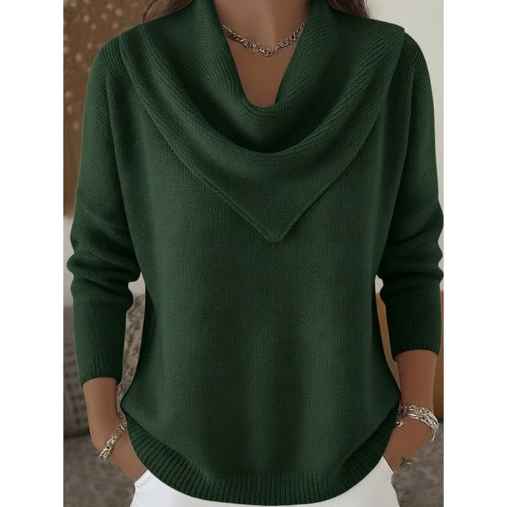 Heather | Elegancki Sweter z Dekoltem w Kształcie Czubka