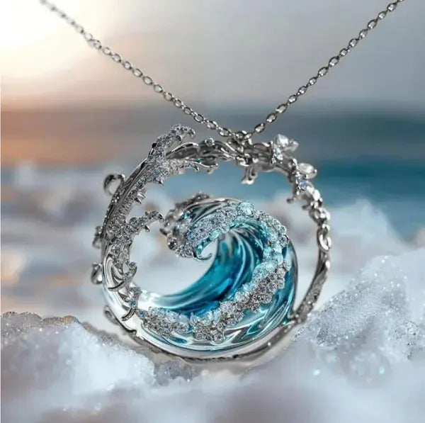 Elaine | Elegancka Naszyjnik z Fali Oceanicznej