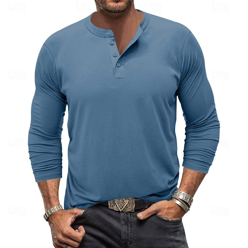 Sheldon | Klasyczny longsleeve Henley