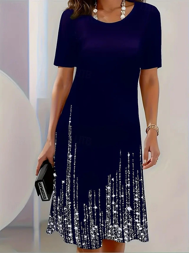 Ingrid | Sukienka Midi z Efektem Połysku