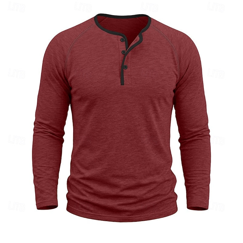 Owen | Klasyczna Koszula Henley z Guzikami