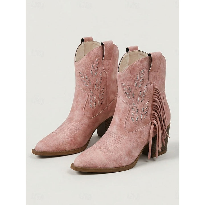 Corinne | Zamszowe Botki w Stylu Western