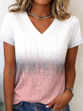 Gabrielle | T-shirt Ombre z dekoltem w serek