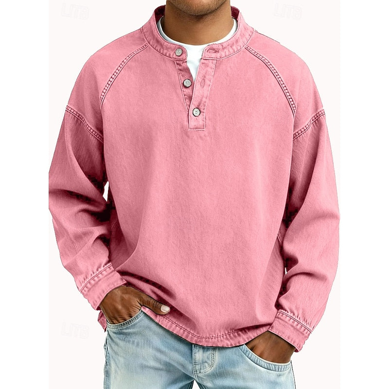 Colby | Koszula Henley w Stylu Vintage