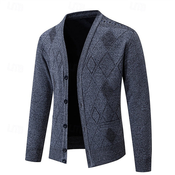 Weston | Elegancki Kardigan w Wzór Argyle