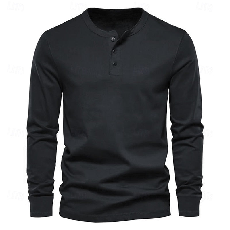 Sheldon | Klasyczny longsleeve Henley