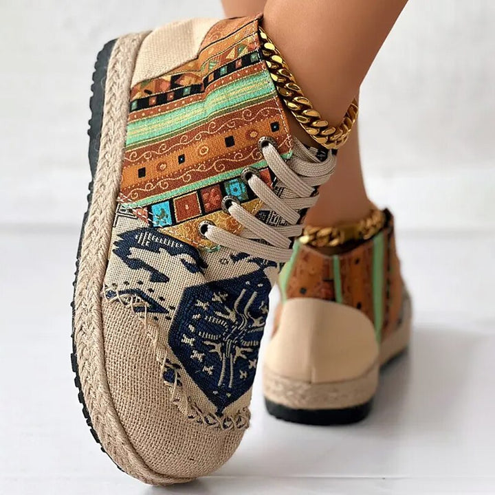 Talia | Wysokie Sneakersy w Stylu Boho