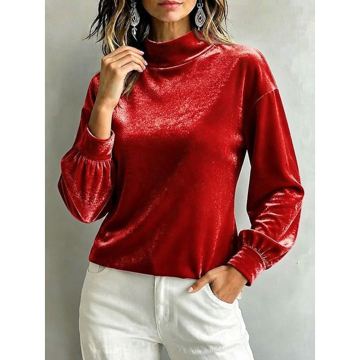 Clarice | Elegancka Bluzka z Mock Neck