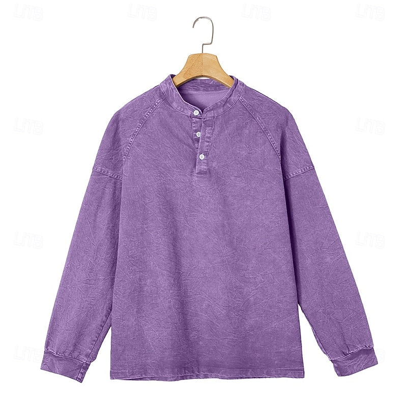Colby | Koszula Henley w Stylu Vintage