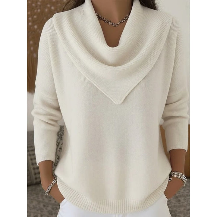 Heather | Elegancki Sweter z Dekoltem w Kształcie Czubka