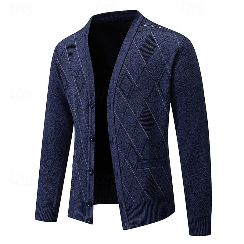 Weston | Elegancki Kardigan w Wzór Argyle