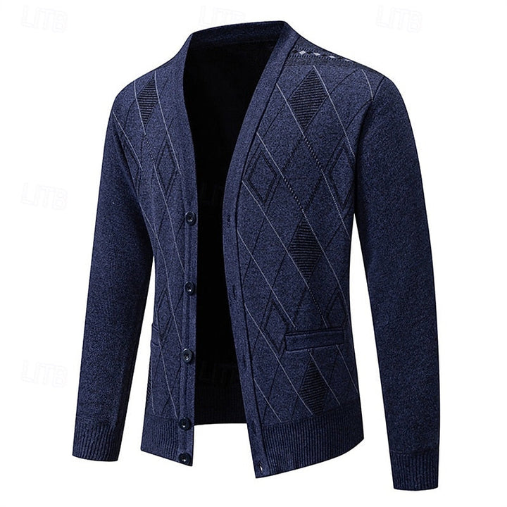 Weston | Elegancki Kardigan w Wzór Argyle