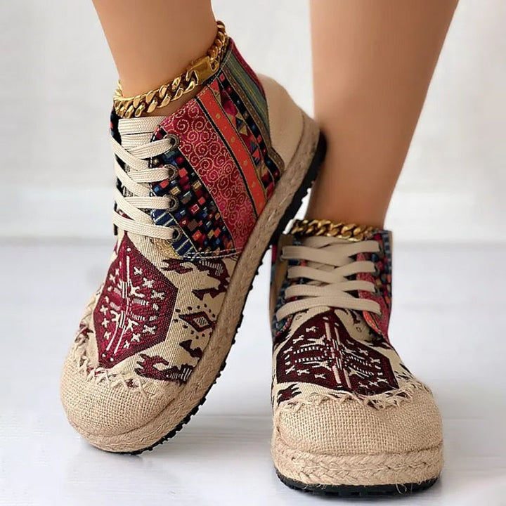 Talia | Wysokie Sneakersy w Stylu Boho