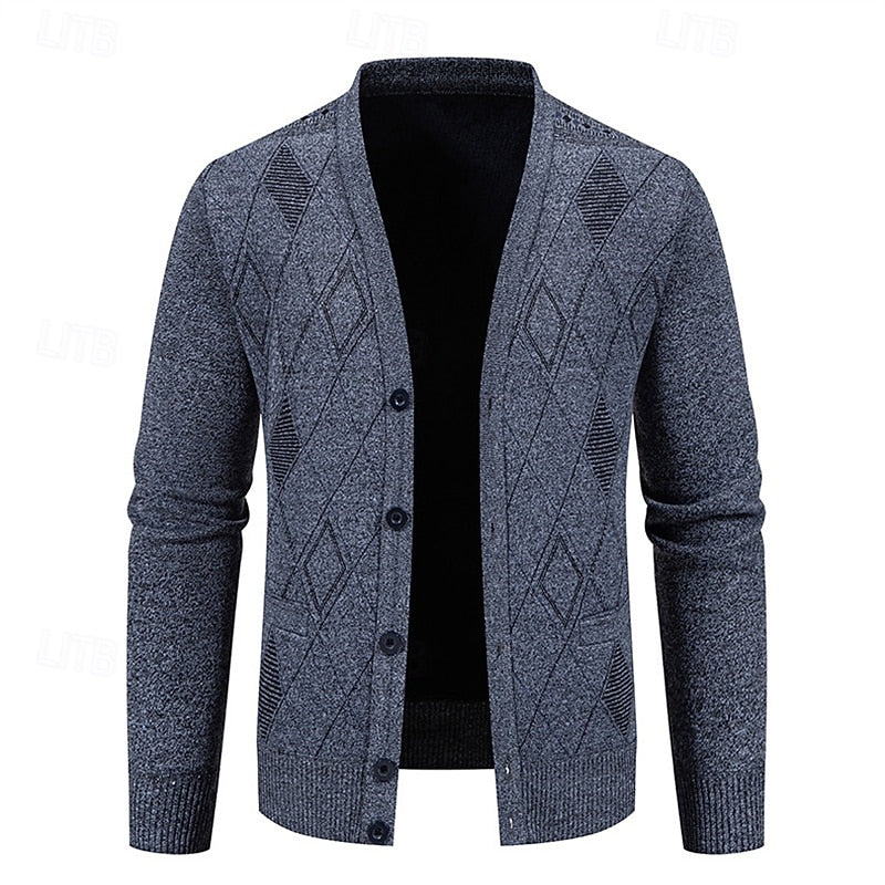Weston | Elegancki Kardigan w Wzór Argyle