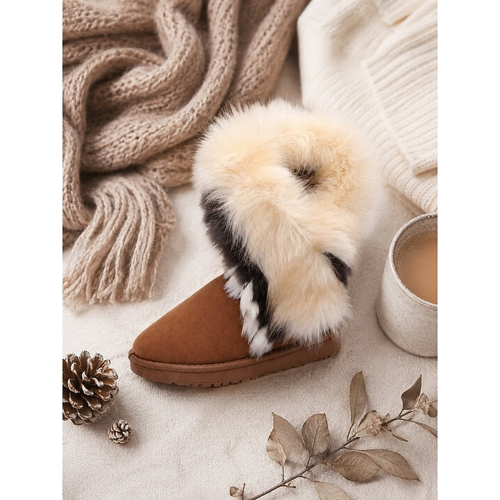 Ramona | Zimowe Buty z Puszystym Wykończeniem