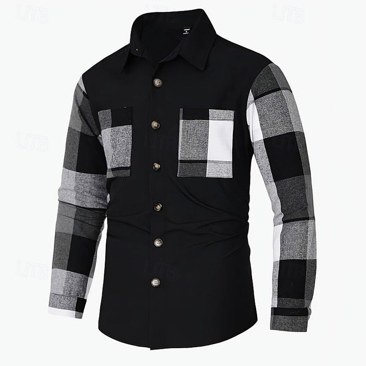 Elliot | Nowoczesna Kurtka Koszulowa z Patchworku