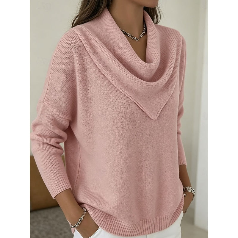 Heather | Elegancki Sweter z Dekoltem w Kształcie Czubka