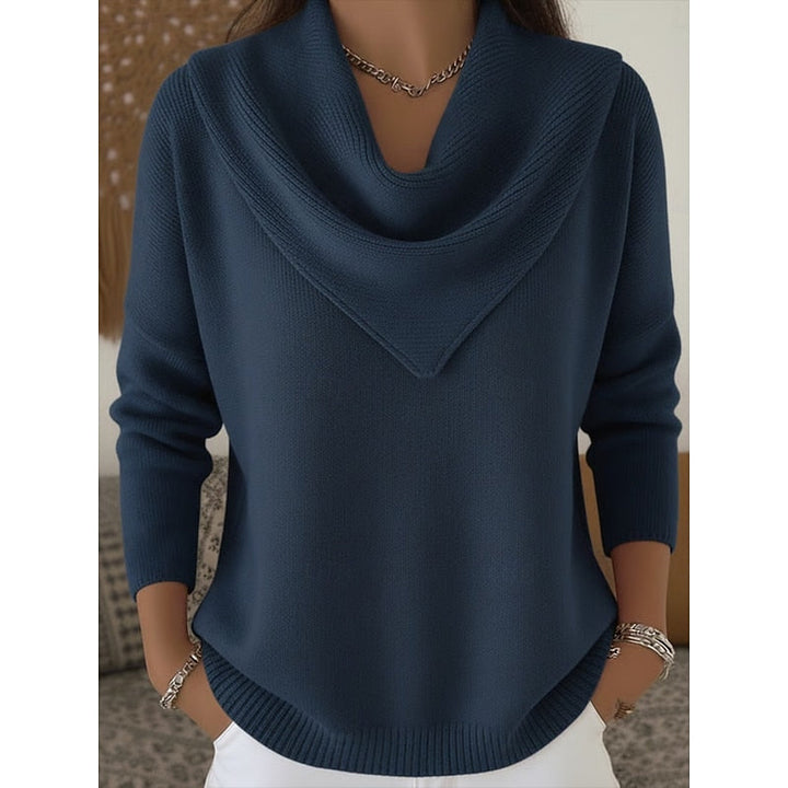 Heather | Elegancki Sweter z Dekoltem w Kształcie Czubka
