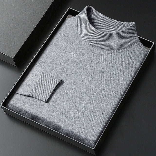 Winston | Elegancki Sweter z Wyższym Kołnierzem