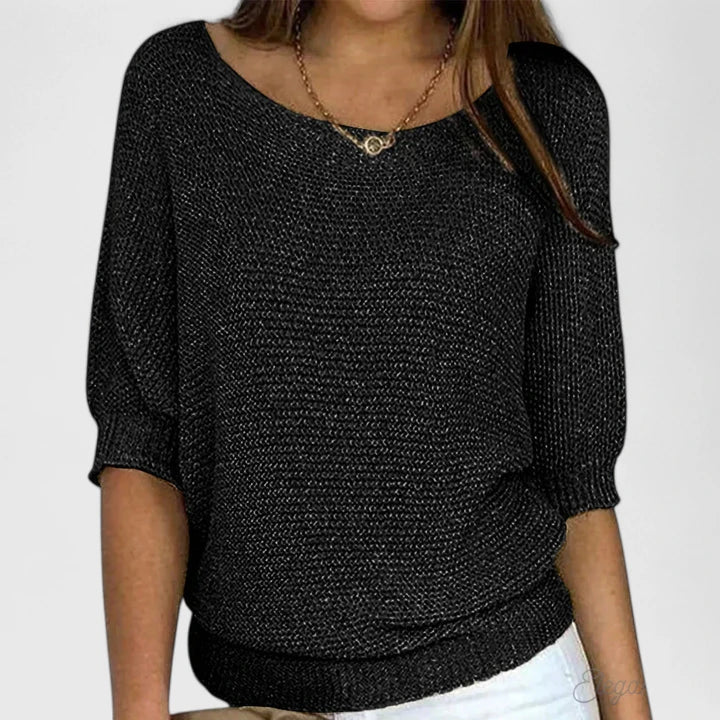 Maureen | Luźny Sweter z Rękawami Batwing