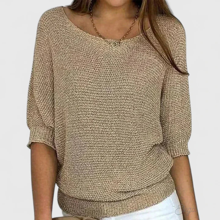 Maureen | Luźny Sweter z Rękawami Batwing