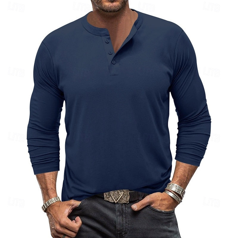 Sheldon | Klasyczny longsleeve Henley