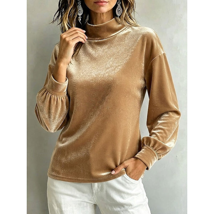 Clarice | Elegancka Bluzka z Mock Neck