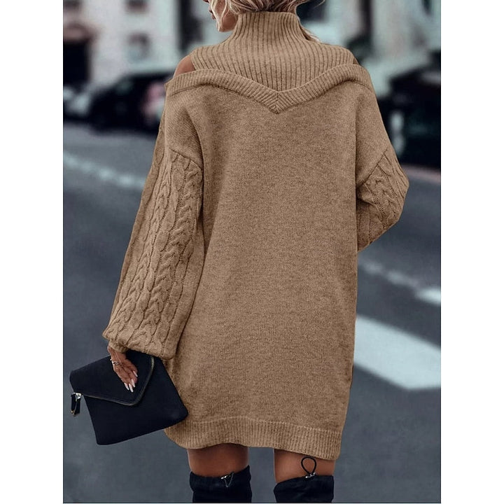 Winifred | Sukienka swetrowa z dekoltem typu cold-shoulder