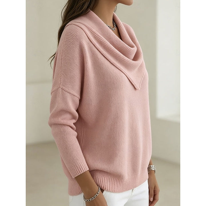 Heather | Elegancki Sweter z Dekoltem w Kształcie Czubka