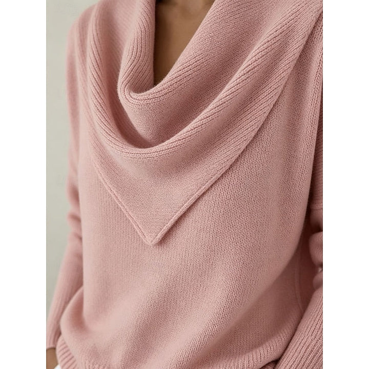 Heather | Elegancki Sweter z Dekoltem w Kształcie Czubka