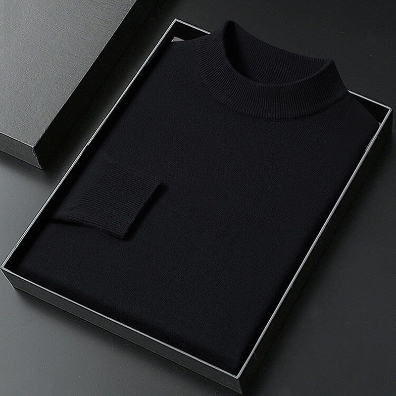 Winston | Elegancki Sweter z Wyższym Kołnierzem