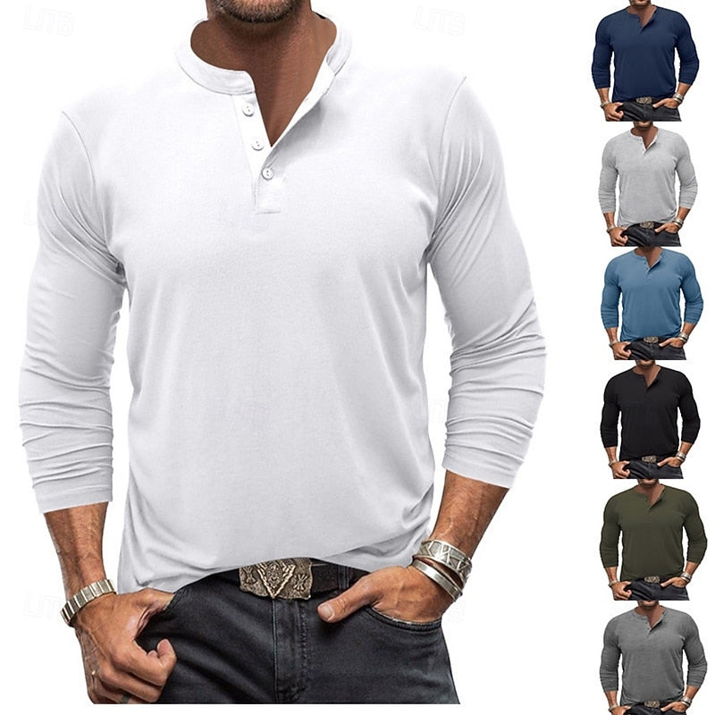 Sheldon | Klasyczny longsleeve Henley