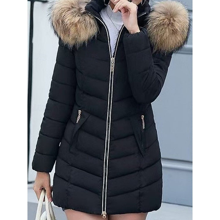 Gwendolyn | Pikowana zimowa parka z kapturem