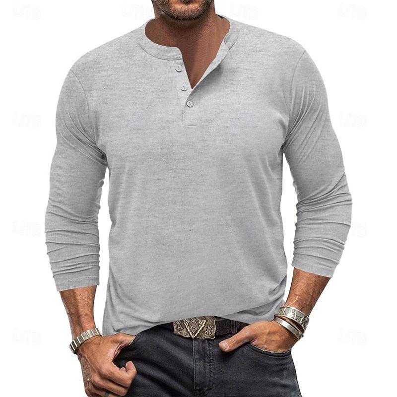 Sheldon | Klasyczny longsleeve Henley