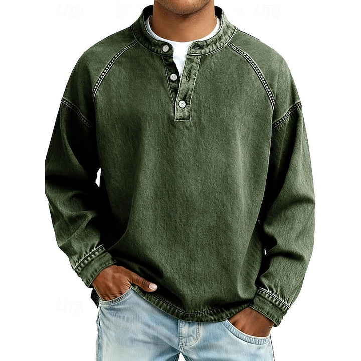 Colby | Koszula Henley w Stylu Vintage