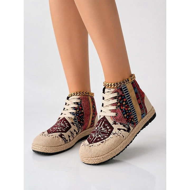 Talia | Wysokie Sneakersy w Stylu Boho