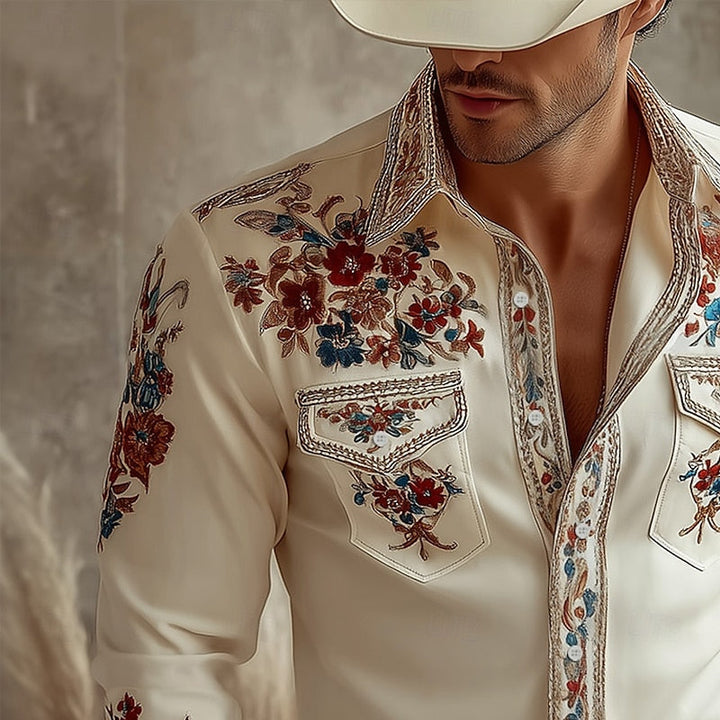 Austin | Haftowana koszula w stylu western