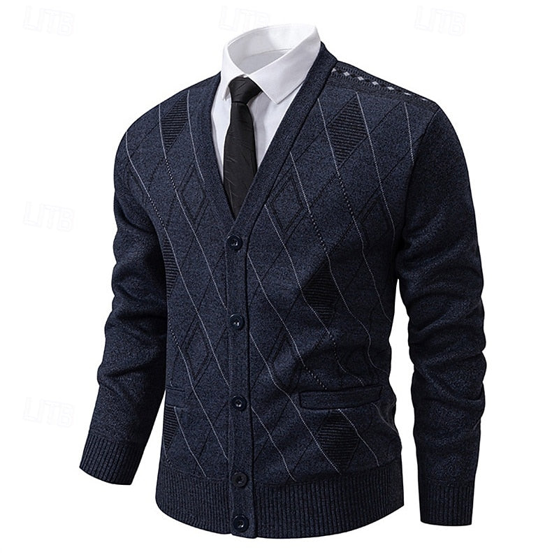 Weston | Elegancki Kardigan w Wzór Argyle