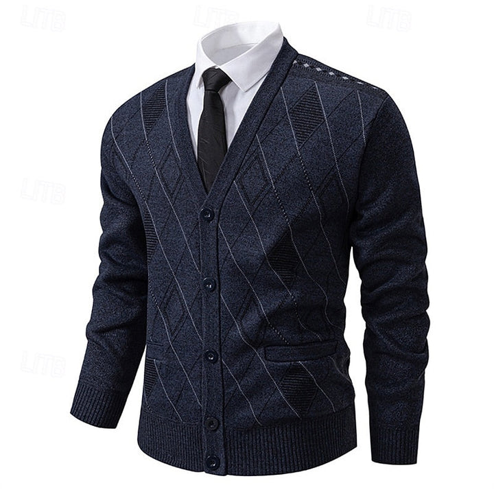 Weston | Elegancki Kardigan w Wzór Argyle