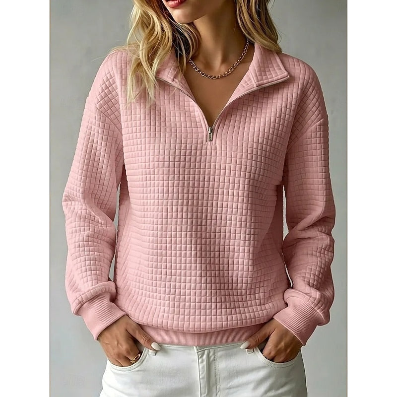 Juliana | Teksturowany półzapinany sweter
