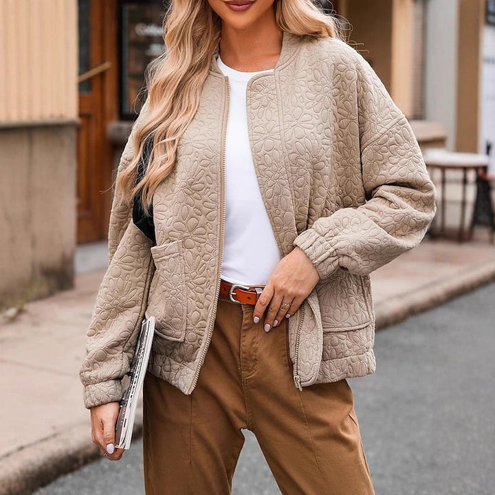 Camila | Teksturowana kurtka bomber
