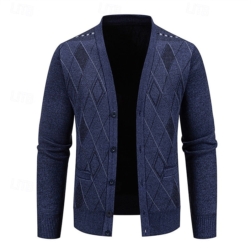 Weston | Elegancki Kardigan w Wzór Argyle