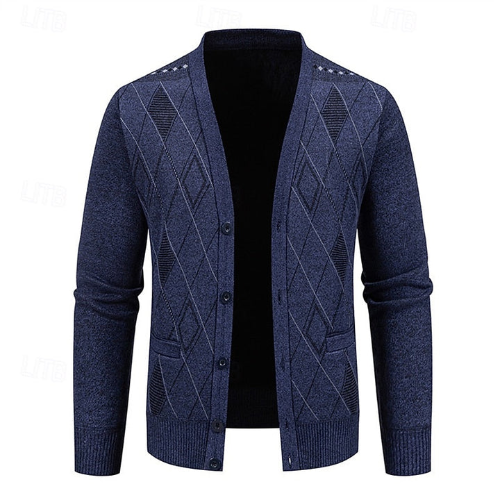 Weston | Elegancki Kardigan w Wzór Argyle