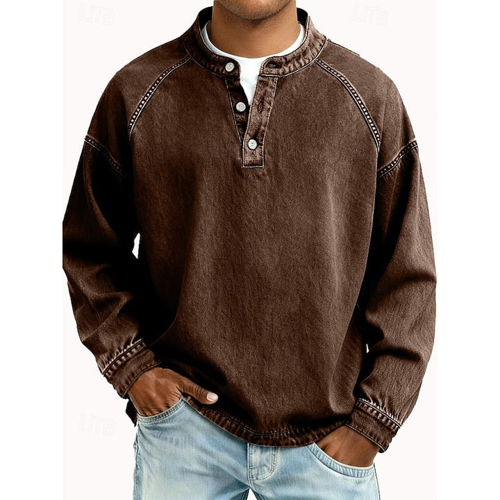 Colby | Koszula Henley w Stylu Vintage